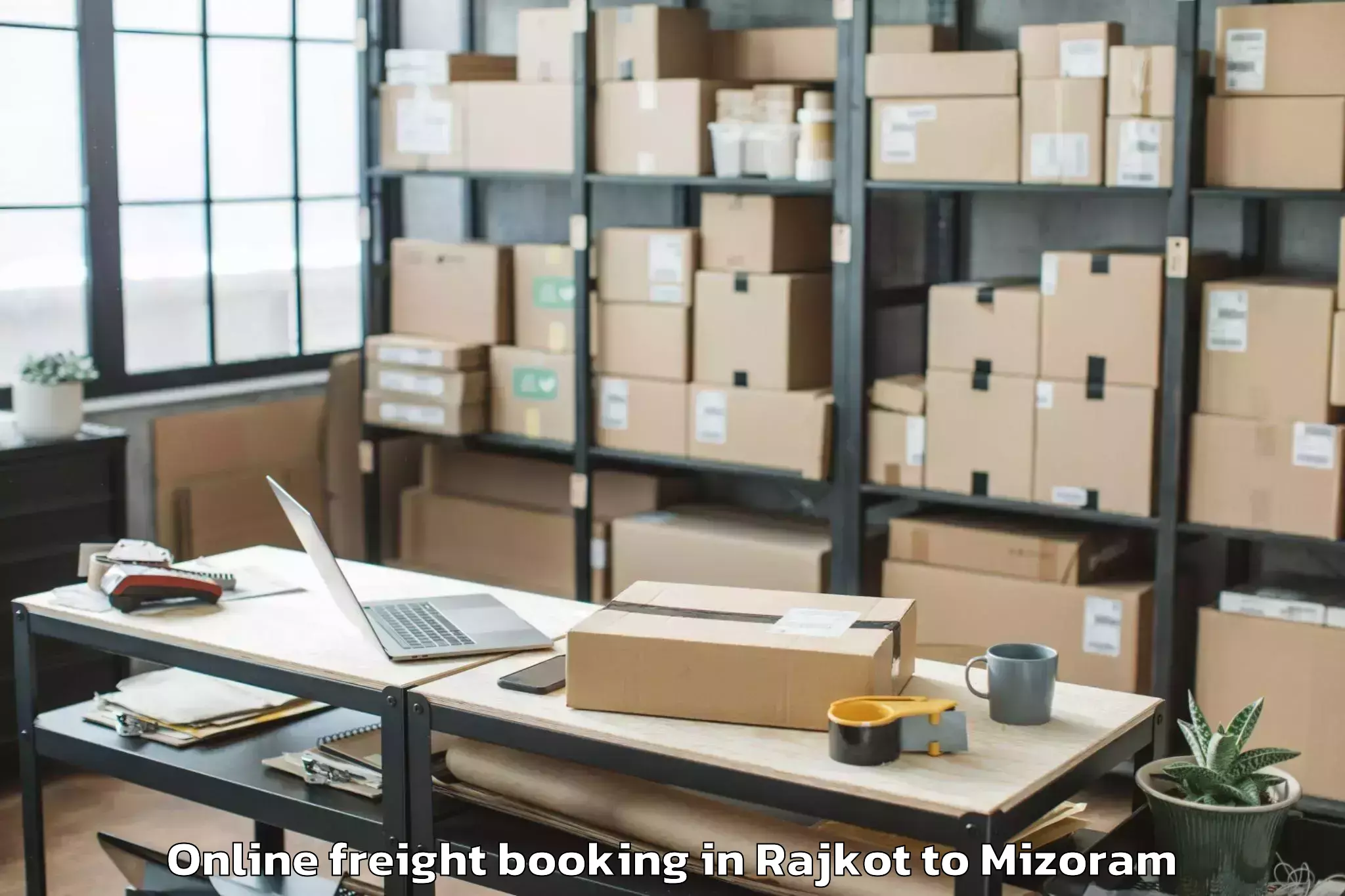 Affordable Rajkot to Khawbung Online Freight Booking